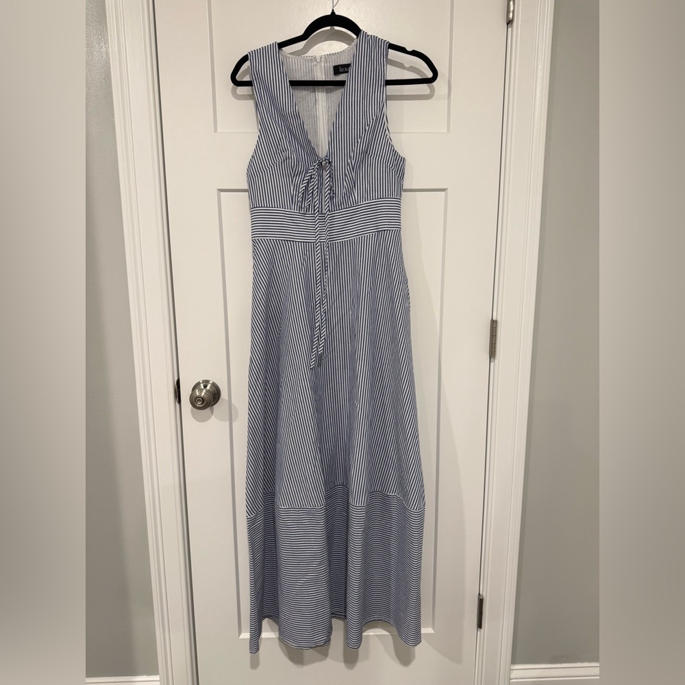 Striped Blue and White Maxi Dress